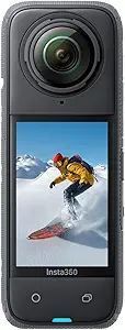 Insta360 X4 Standard Bundle - Waterproof 8K 360 Action Camera, 4K Wide-Angle Video, Invisible Selfie Stick Effect, Removable Lens Guards, 135 Min Battery Life, AI Editing, Stabilization